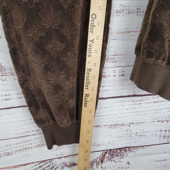 Maison Article Embossed Velour Cargo Pants Men's S Brown Hip Hop Streetwear - Picture 4 of 11